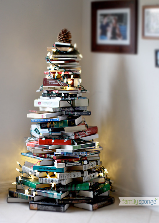 Juletræ af bøger